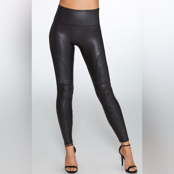 SPANX Pants - Spanx Faux Leather Moto Leggings Sz Sm Edgy Smokin Hot NWOT